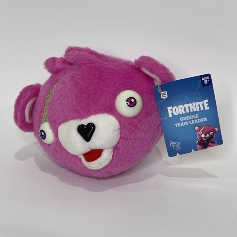 Fortnite Cuddle Team Leader Plush Pink Bear Head Epic Games Russ